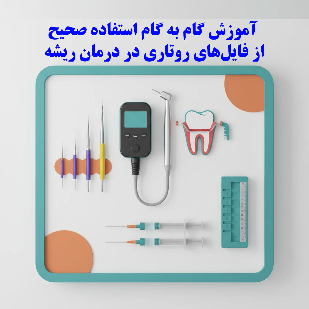 آموزش گام به گام استفاده صحیح از فایل‌های روتاری در درمان ریشه